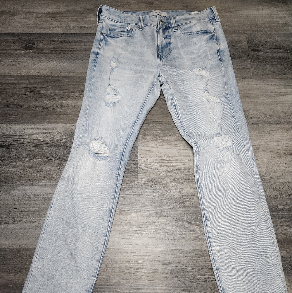 Pacsun Men's Stacked Skinny Stretch Jeans Light Blue 30x30